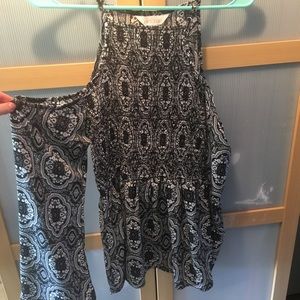 Black and white blouse